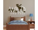Wild and Free Wild and Free Wall Lettering with Woodland Animals Nursery Decal